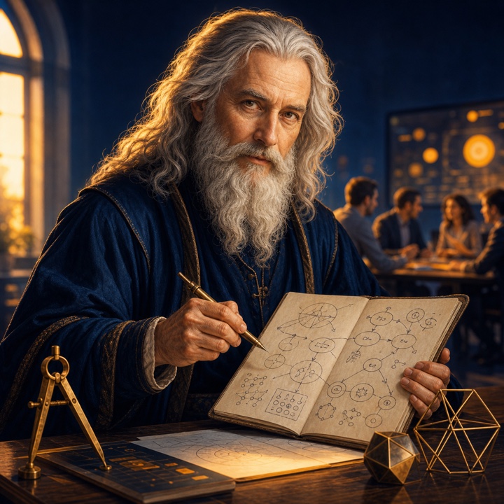 Agent Leonardo organizing a school leadership meeting